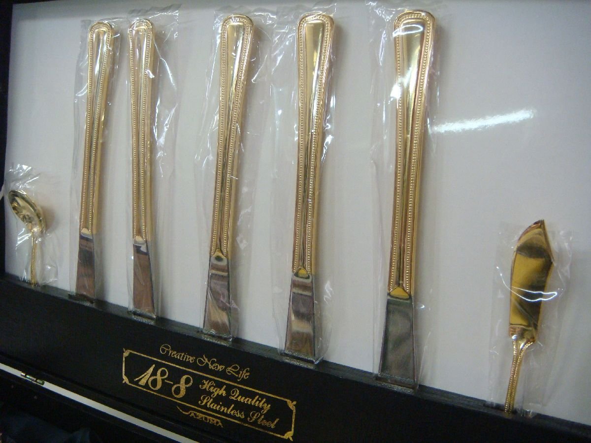 MB/A31CZ-DA2 unused goods lack of equipped AZUMAka tiger li18-8 stainless steel spoon Fork knife butter knife 22 piece 