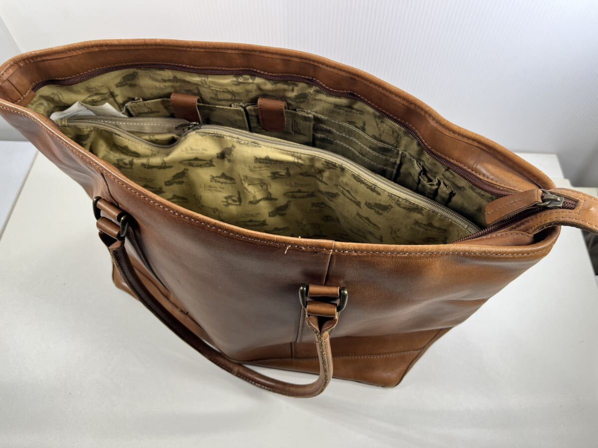 L L Bean レザートートバッグ 本革 llbean LLビーン 大容量 L L Bean レザートートバッグ 本革 llbean LLビーン 大容量