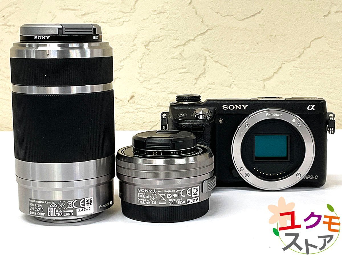 【開始価格1円】 SONY ソニー α NEX-6 16-50mm F3.5-5.6 55-210mm F4.5-6.3 ミラーレス一眼 デジタルカメラ ダブルズームレンズキット