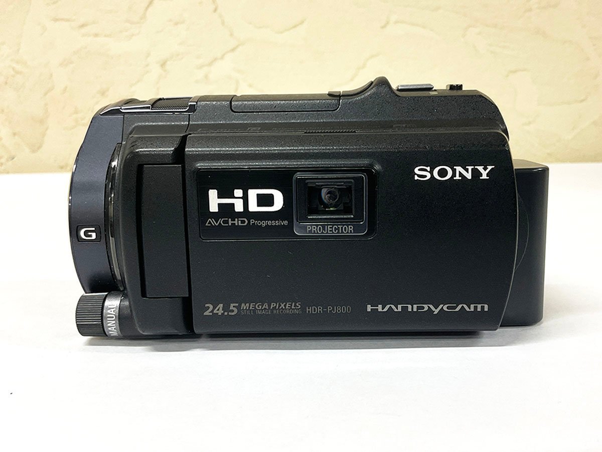 【開始価格1円】SONY ソニー HANDYCAM HDR-PJ800 プロジェクター デジタルビデオカメラ ハンディカム ムービー 予備バッテリー付 動作OK!_画像3