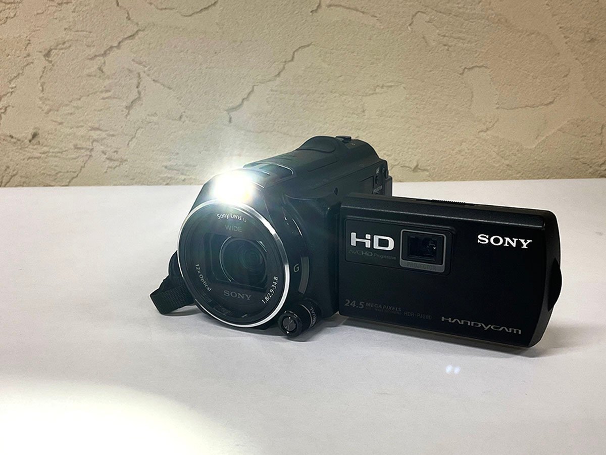 【開始価格1円】SONY ソニー HANDYCAM HDR-PJ800 プロジェクター デジタルビデオカメラ ハンディカム ムービー 予備バッテリー付 動作OK!_画像9