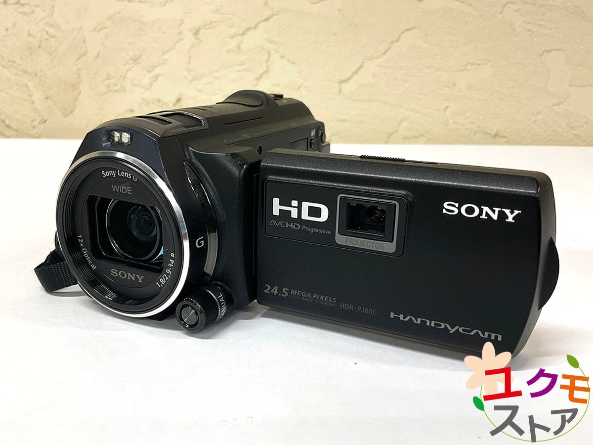 【開始価格1円】SONY ソニー HANDYCAM HDR-PJ800 プロジェクター デジタルビデオカメラ ハンディカム ムービー 予備バッテリー付 動作OK!_画像1