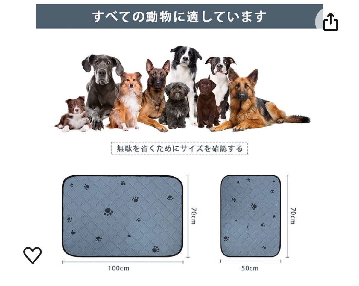 RITAGO洗えるペットシーツ ペット用 Mサイズ 2枚  犬 猫