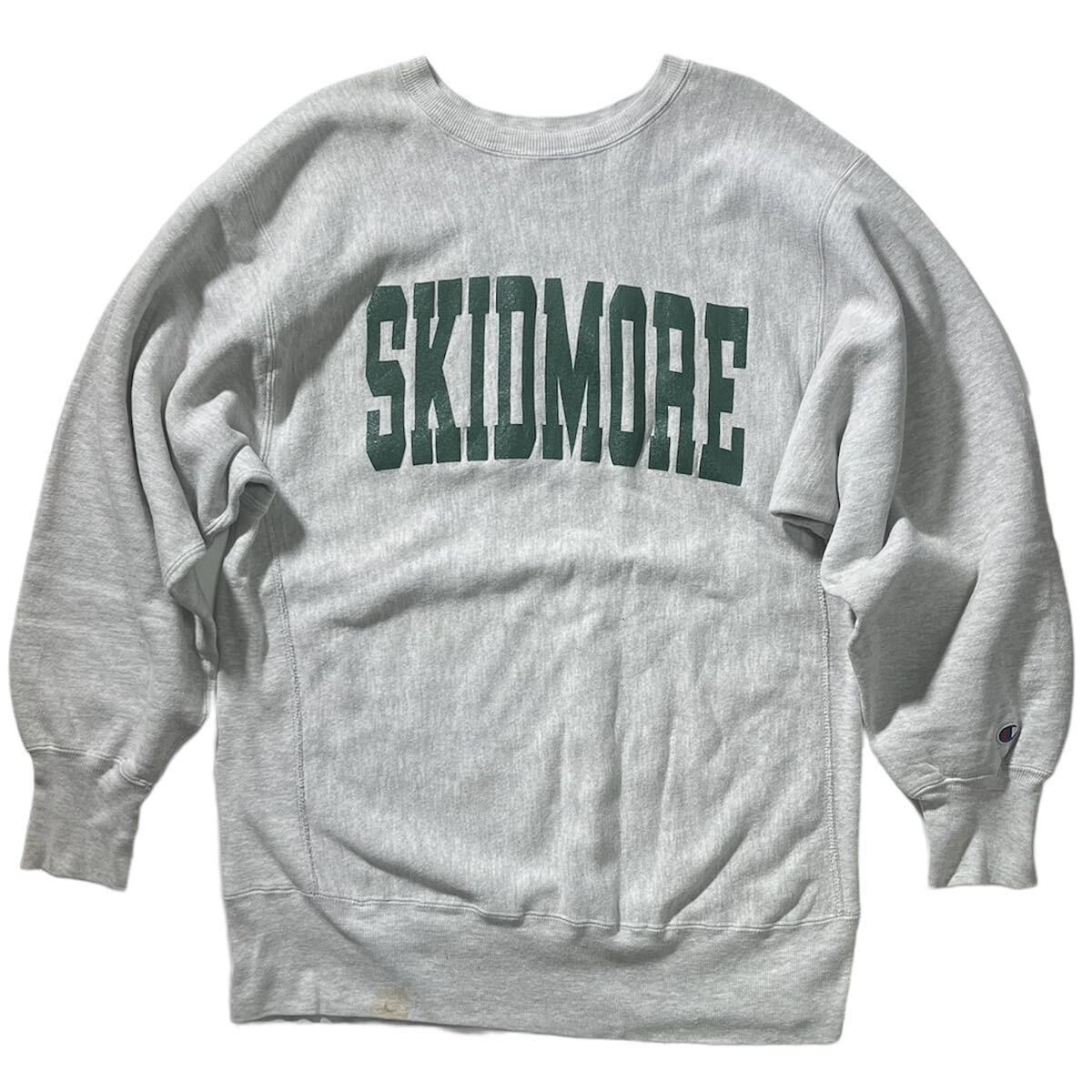 90s グレー グリーン 好配色 貴重 XL Champion チャンピオン REVERSE WEAVE リバースウィーブ vintage USA ヴィンテージ SKIDMORE _画像1