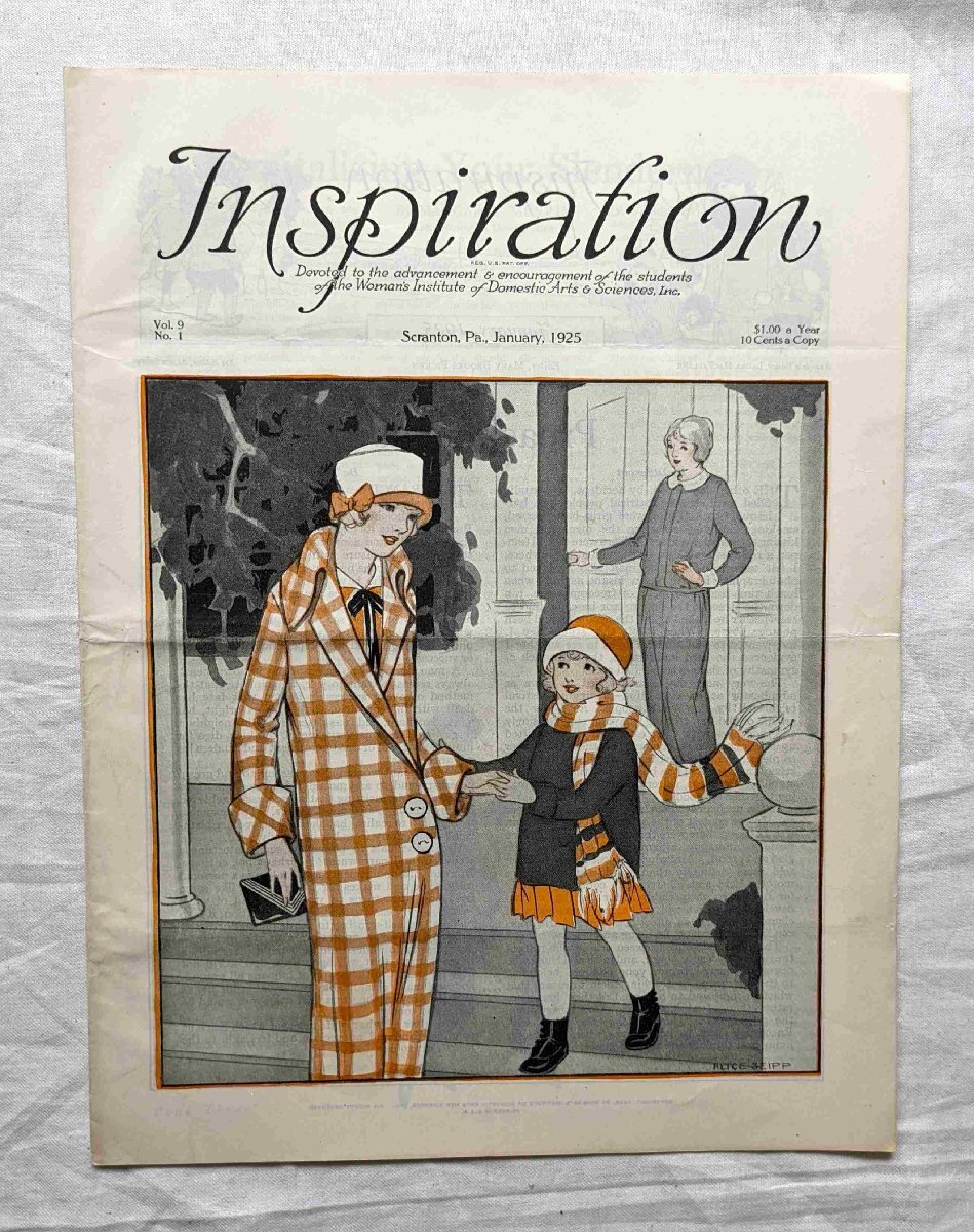 1925年 アールデコ Inspiration magazine Woman's Institute Domestic Arts Sciences Mary Brooks Picken/Alice Seipp/手芸 裁縫 帽子_画像1