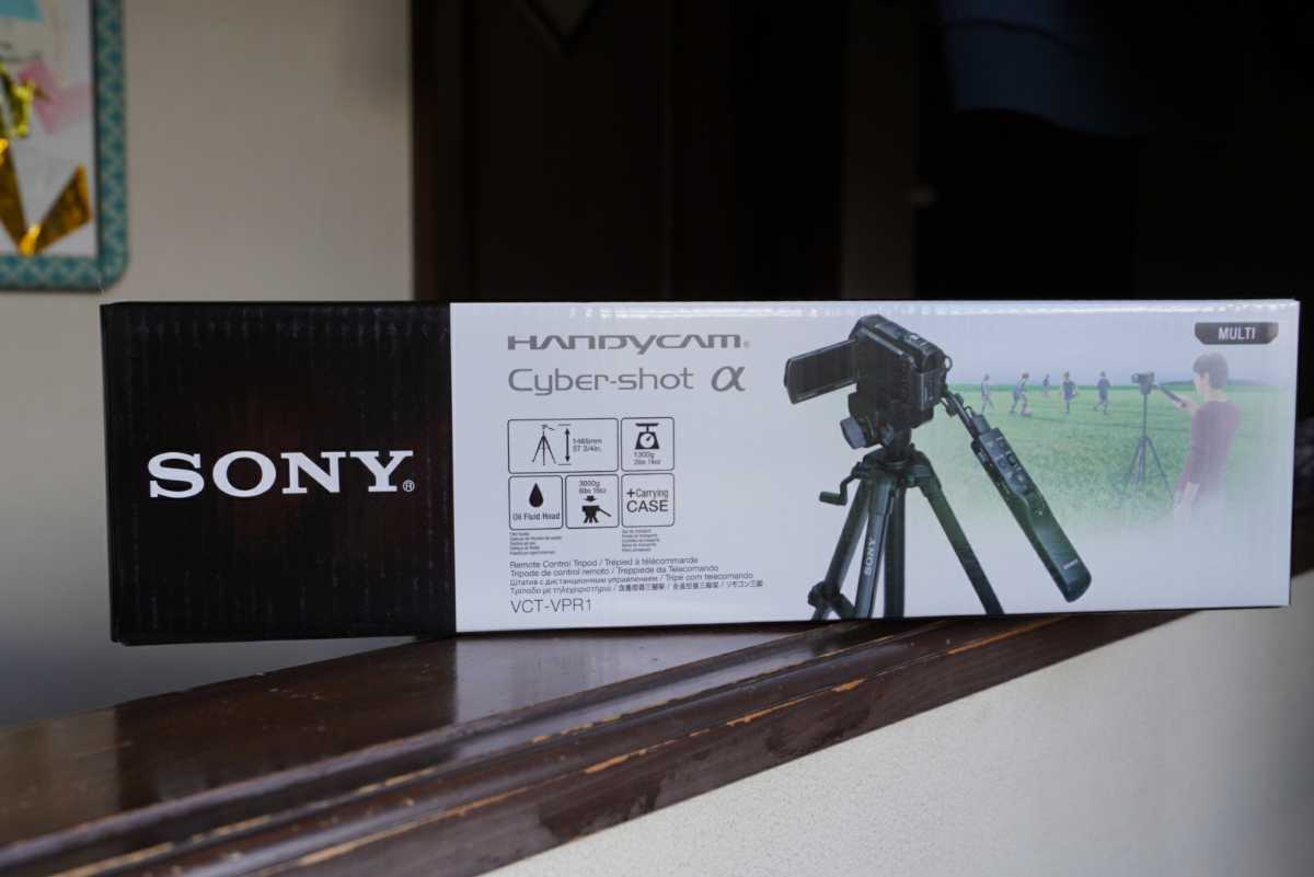 未使用 リモコン三脚 カメラ ビデオ SONY VCT-VPR1 取り外し可能リモコン 1.3kg 耐荷重3kg 全高1465ｍｍ 縮高480ｍｍ