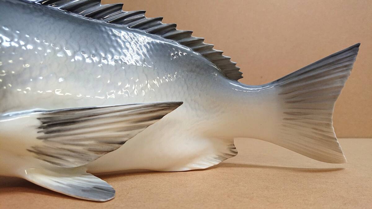 N-114 Noritake Studio Collection ノリタケ スタジオコレクション 魚 黒鯛 クロダイ チヌ フィギュリン 置物 fish figurine ヴィンテージ _画像8