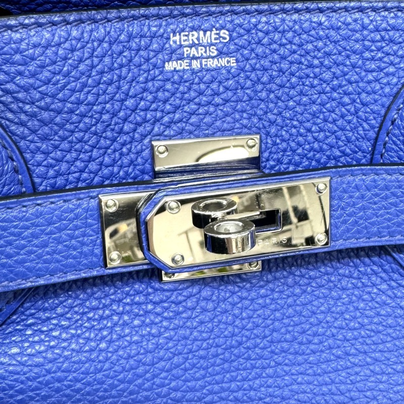 エルメス HERMES ショルダーバーキン トリヨンクレマンス ブルーエレクトリック ブルー 青 シルバー金具_画像8