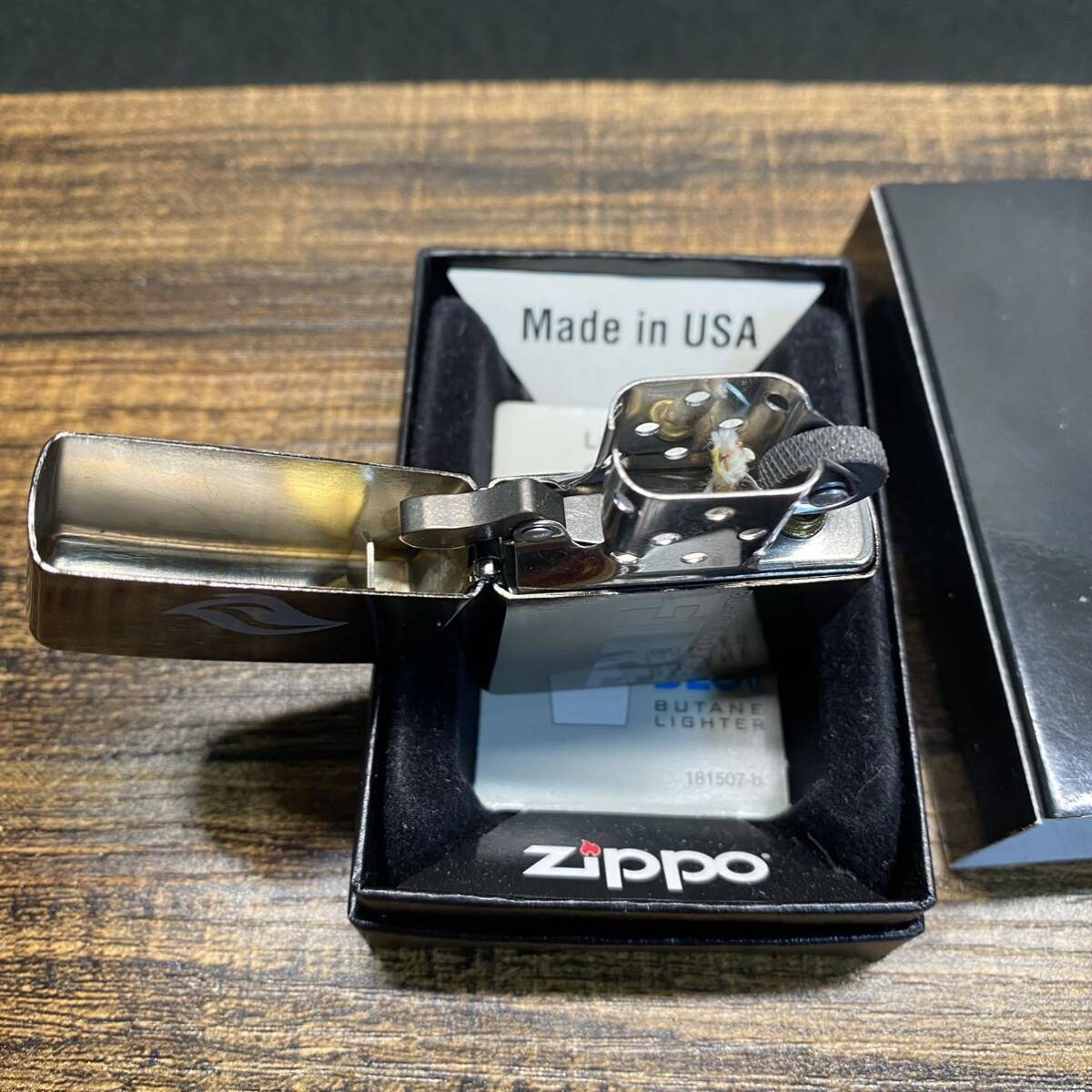 新品未使用　ZIPPO ジッポー オイルライター キリン FIRE コーヒー　限定品　09年製_画像3