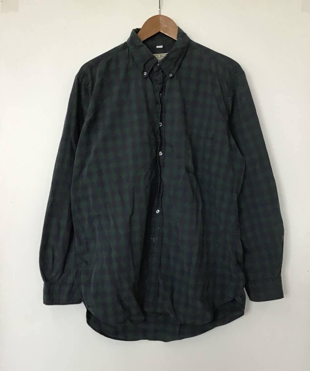 《 H 336》LLBean エルエルビーン 長袖シャツ チェック ボタンダウン XL トップス アウトドア 1円スタート アメリカ古着 古着卸_画像1