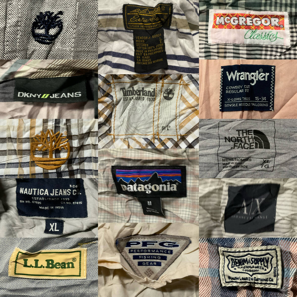 【T317】★超目玉商品★ アメリカ古着卸オススメALL BRAND SHIRT 大量40kgベール POLO NAUTICA CHAPS CalvinKlein TOMMY Columbia 仕入れ_画像7