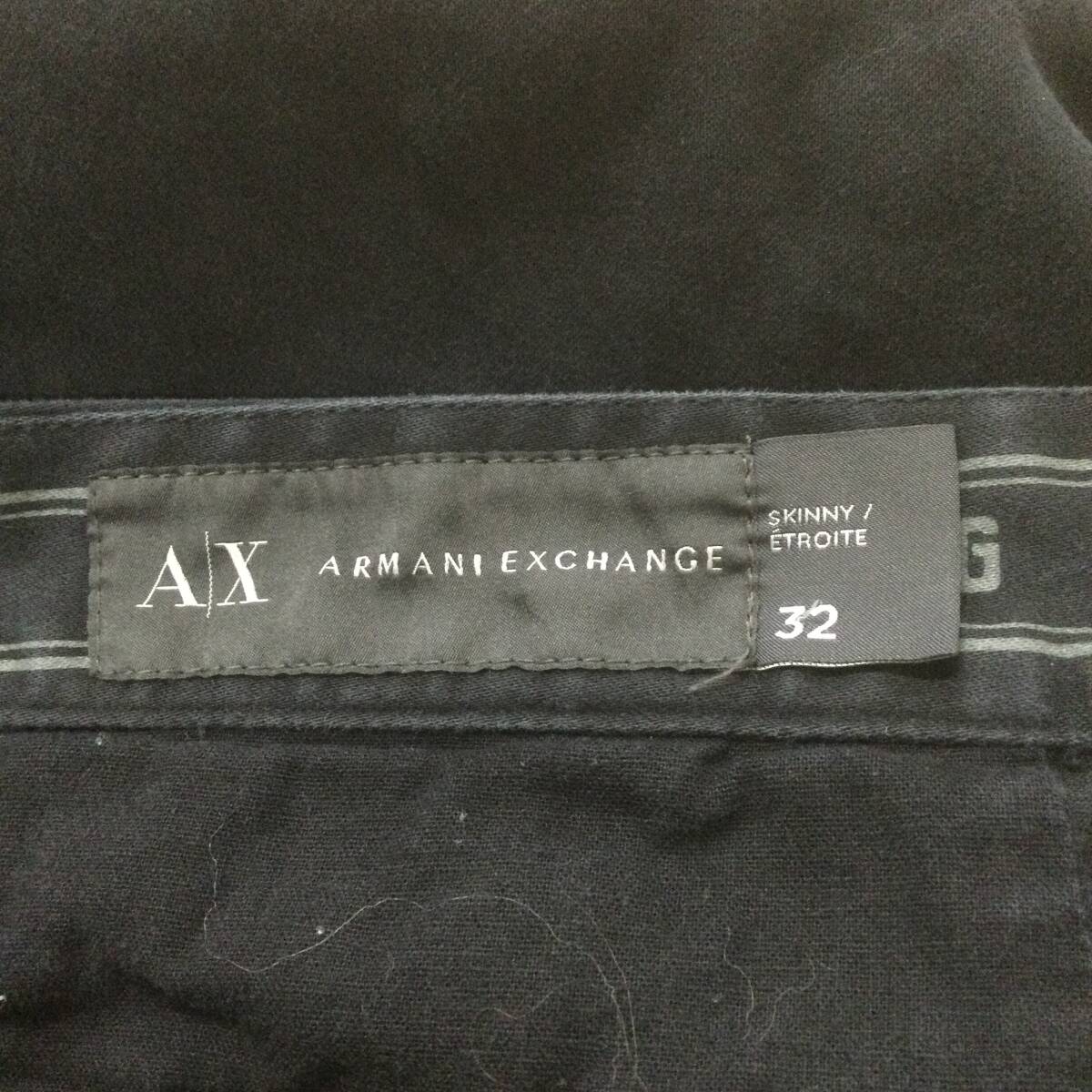 【N21】Armani Exchange アルマーニ エクスチェンジ パンツ 32インチ ブラック スキニー 古着 古着卸_画像7