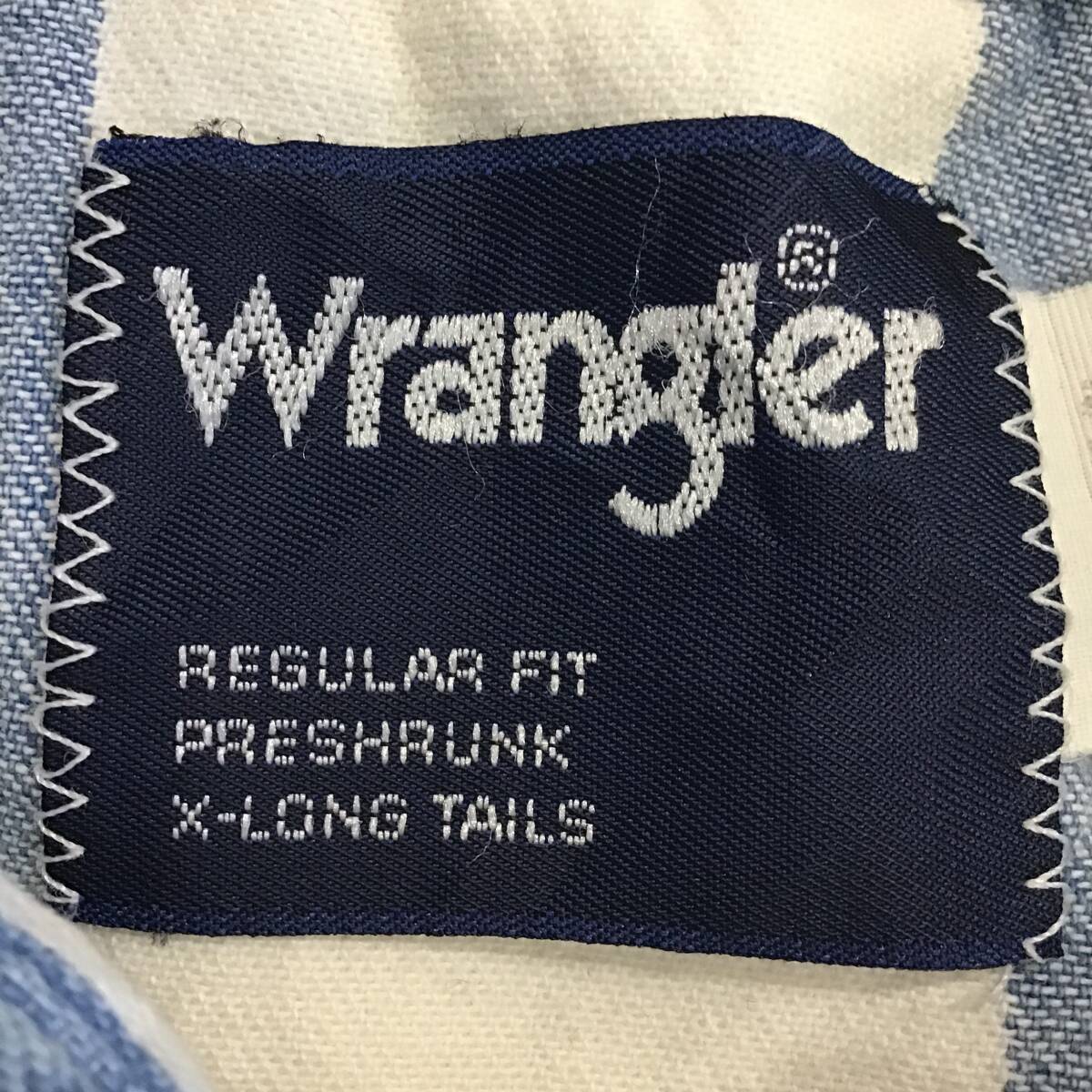 《 H 328》Wrangler ラングラー 長袖シャツ ウェスタンシャツ ストライプ XL トップス アウトドア 1円スタート アメリカ古着 古着卸_画像3