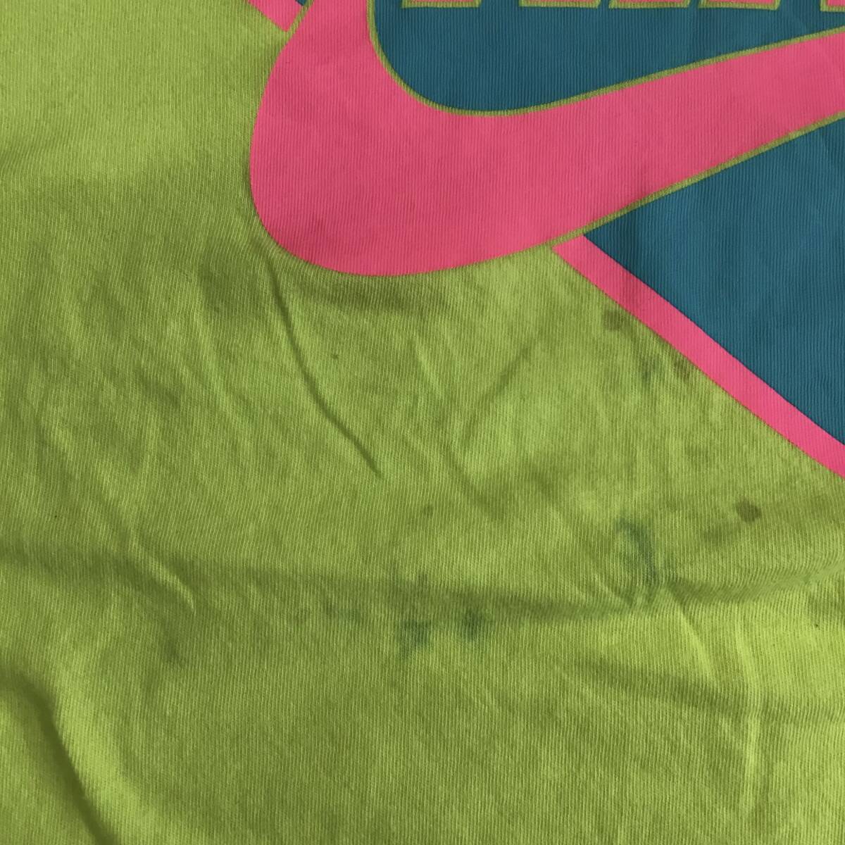 《 H 372》NIKE ナイキ 半袖Tシャツ プリント スポーツ ロゴプリント XL イエロー 1円スタート アメリカ古着 古着卸_画像5