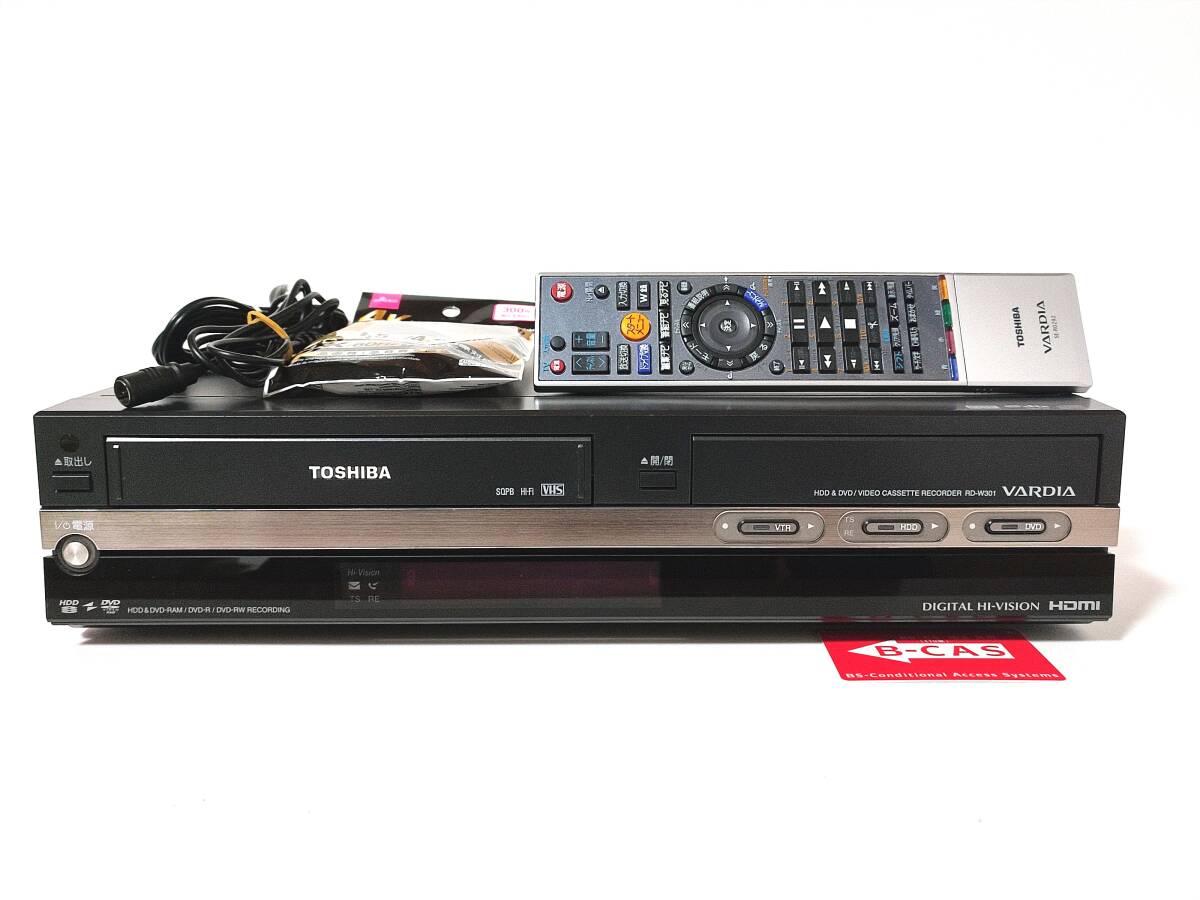 * safe maintenance goods *VHS=DVD=HDD dubbing deck TOSHIBA RD-W301 remote control / manual CD attaching HDMI correspondence digital broadcasting 