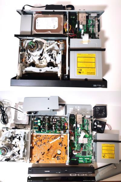 ●整備済み●TOSHIBA RD-W301 VHS⇔DVD⇔HDDレコーダー リモコン/取説CD付き HDMI対応 地デジ_分解して内部まで丁寧に清掃、整備済みです