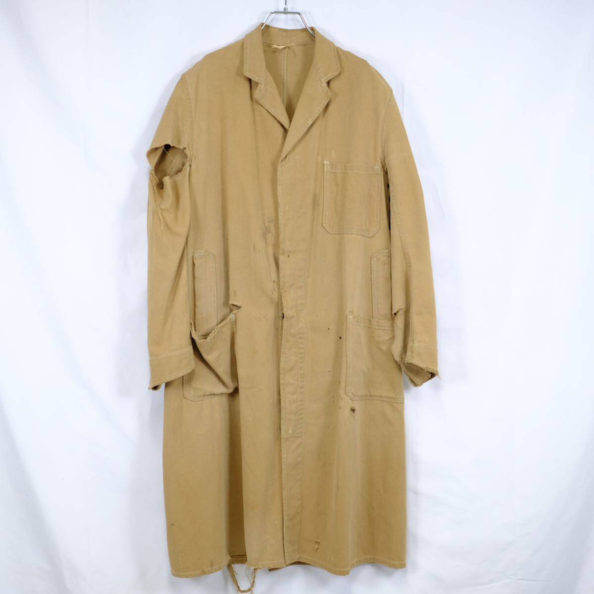 1940〜50s】イギリス製 アトリエコート ワーク ビンテージ 襤褸 1940〜50s】イギリス製 アトリエコート ワーク ビンテージ 襤褸