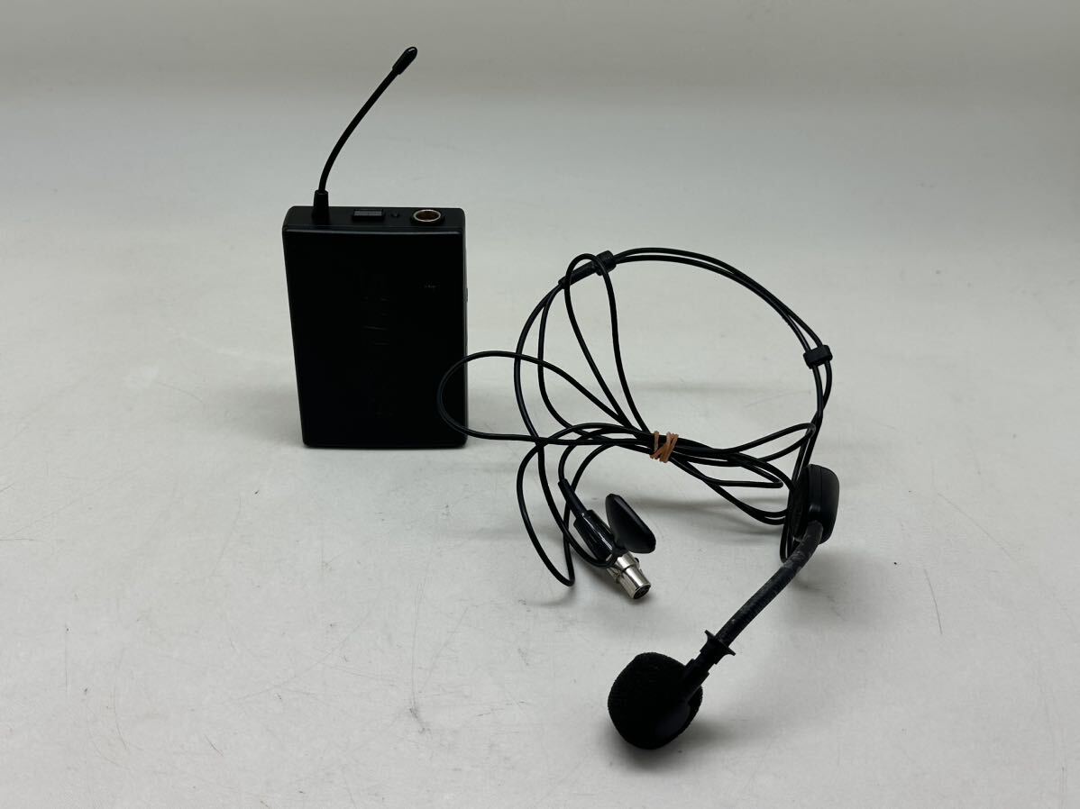 SHURE シュアー SVX1 JBI ワイヤレス トランスミッター 通電のみ確認済 シール貼り跡あり イヤフォンに汚れあり_画像1