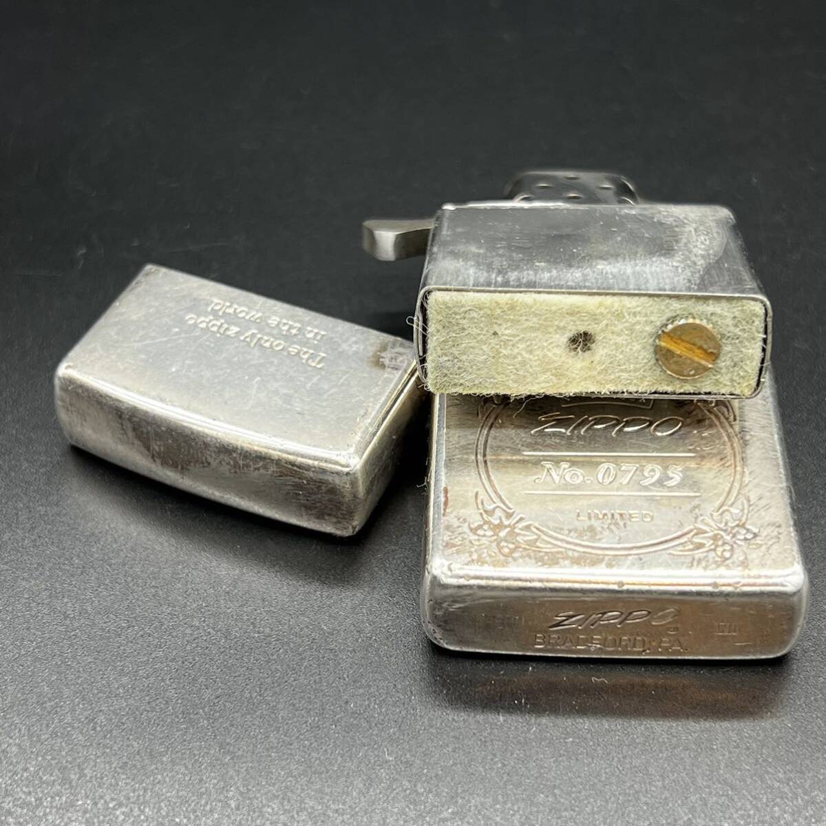 火花確認済 ジッポー ZIPPO オイルライター 喫煙具 ジッポ 筆記体 b3-56_画像7