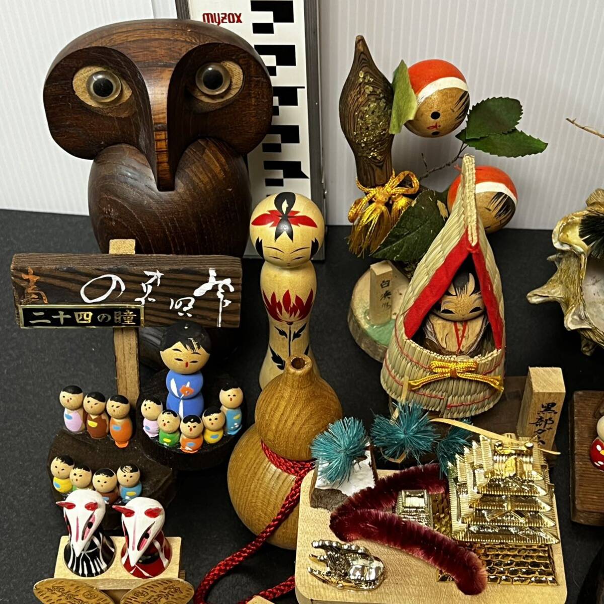 まとめ売り 2kg 郷土玩具 民芸品 置物 人形 昭和レトロ 土産　木製 木工 手作 工芸品 b3-68_画像5