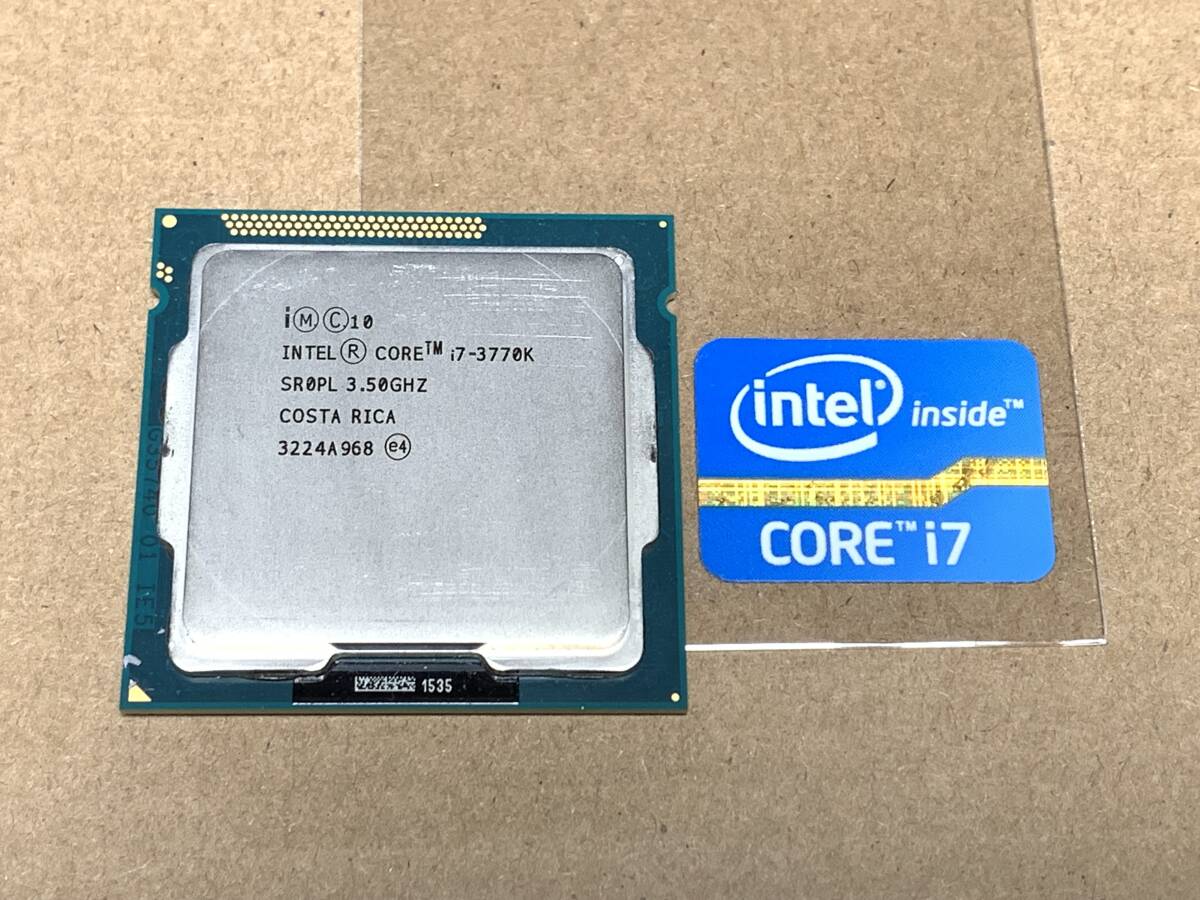 ★Intel Core i7-3770K 3.50GHz SR0PL LGA1155 良品 インテル★送185ok★_画像1