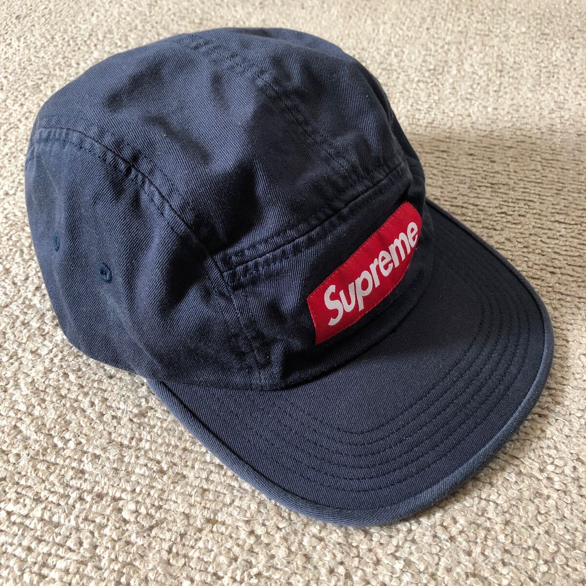 Supreme 17FW Washed Chino Twill Camp Cap シュプリーム キャンプキャップ ネイビーの画像3