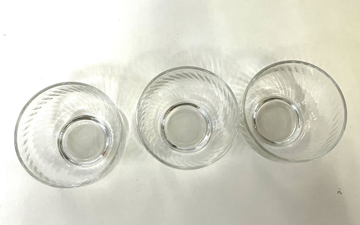 HOYA ホヤ 冷茶グラス3個セット クリスタルガラス 昭和レトロ の画像2