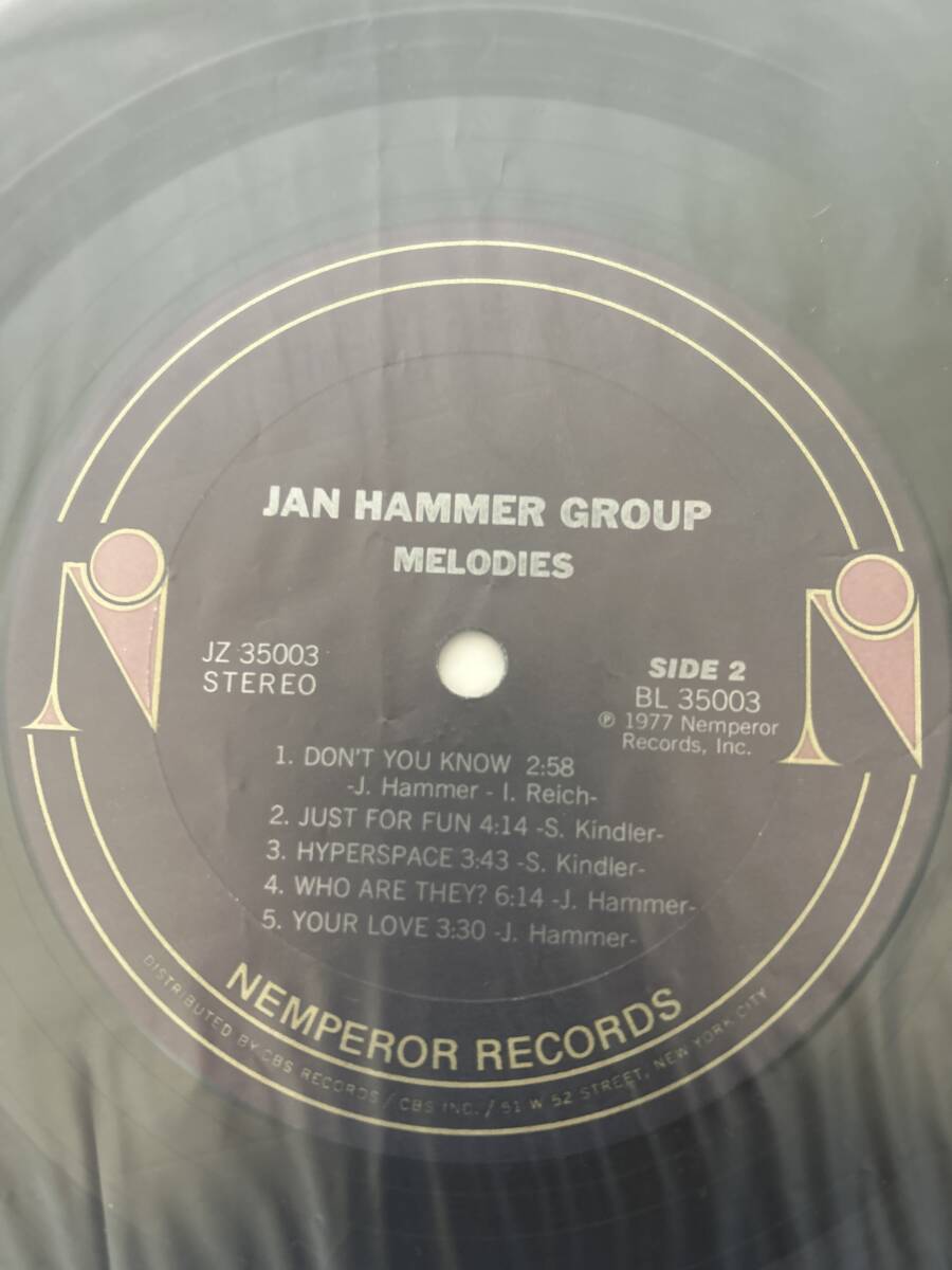 JAN HAMMER GROUP / MELODIES 1977 US PROMO LP BALEARIC バレアリック_画像6