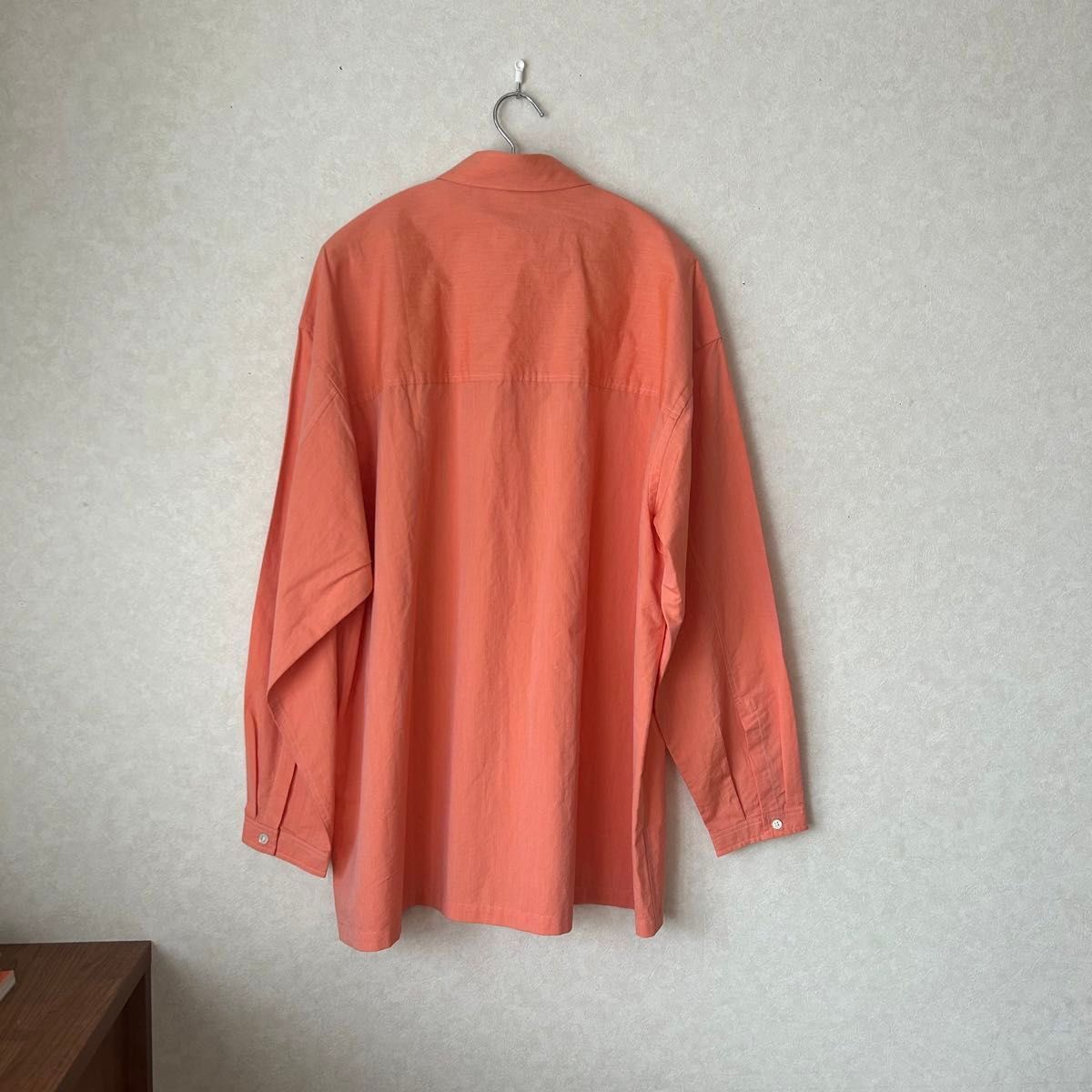 【美品】E. TAUTZ イートウツ　ビックポケットシャツ　オレンジ　Lサイズ　 シャツ SHIRT 長袖シャツ