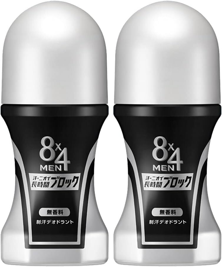 8x4メン ロールオン 無香料 60ml×2個セット エイトフォーメン デオドラント 男性用 メンズ_画像1