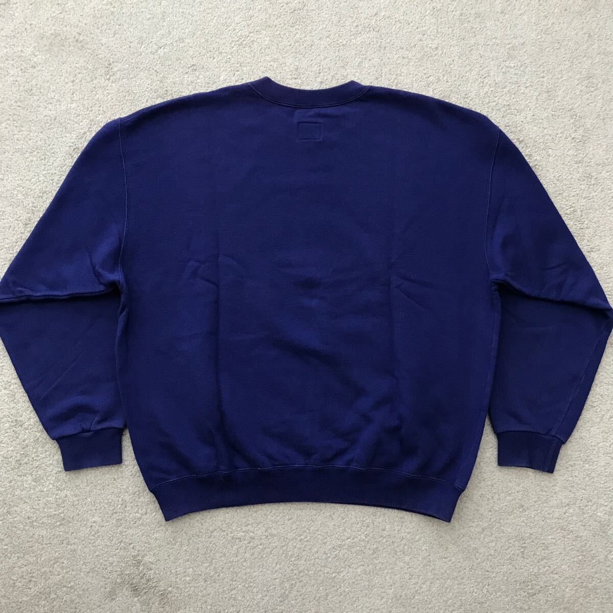 80s 90s イタリア製 UNITED COLORS OF BENETTON ベネトン ビンテージ スウェット SWEAT パープル系 メンズ LARGE トレーナー レアプリントの画像8