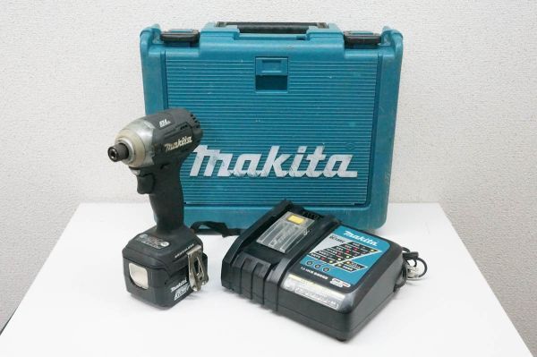 マキタ コードレス インパクトドライバー 14.4V TD160D ケース＆バッテリー＆充電器＆ビット多数セット A373_画像1