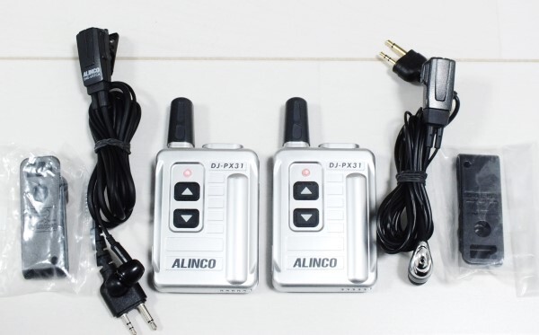  Alinco DJ-PX31 Special small transceiver 2 pcs pair earphone mike attaching set 