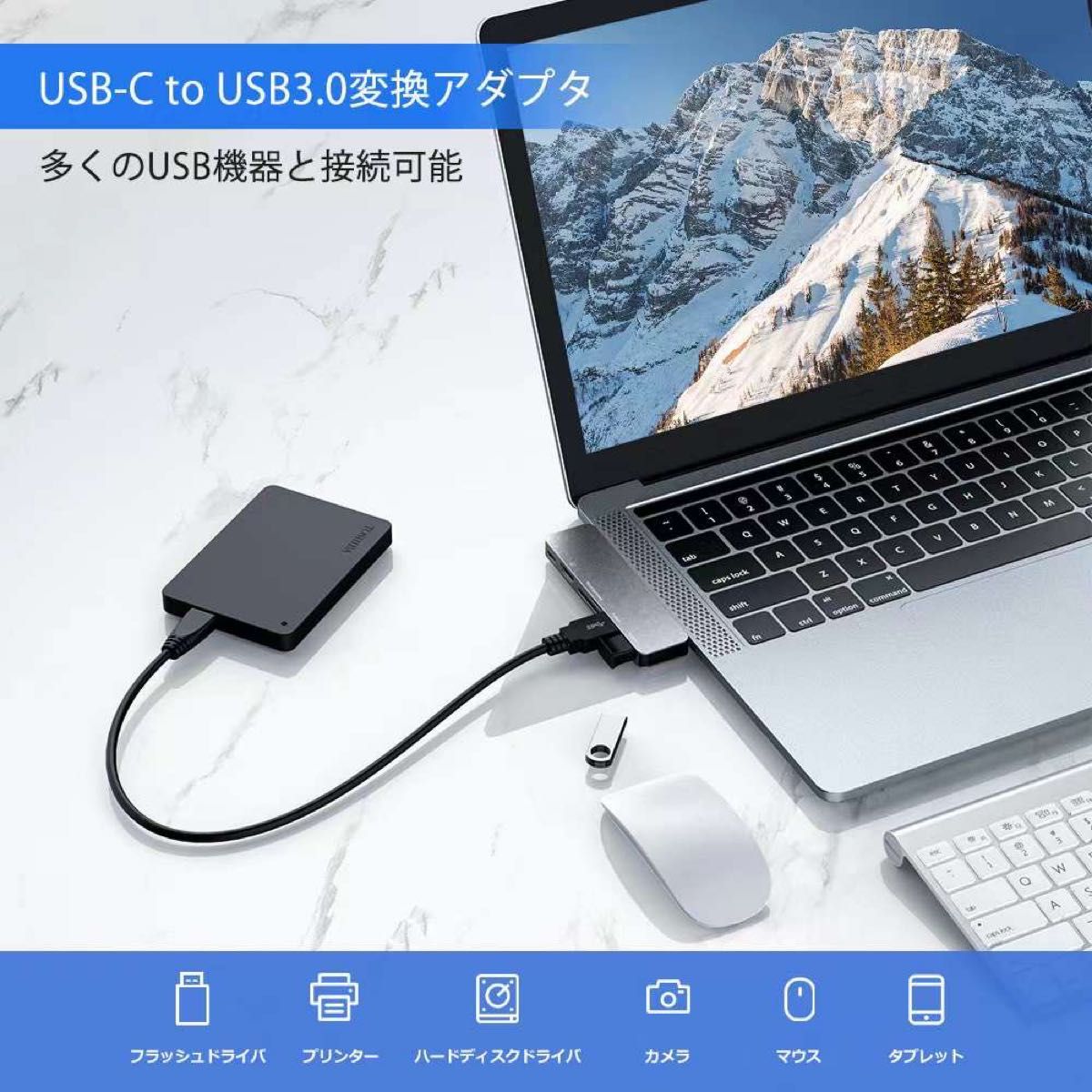 MacBook ハブ　 USB Type-C HDMIポート　SDカードリーダー　 ドッキングステーション