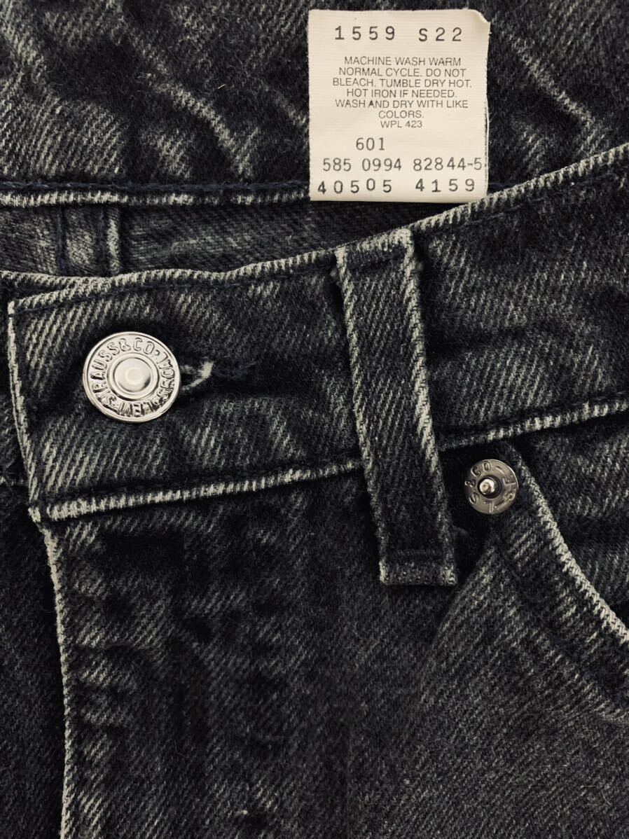 超希少 先染め 黒 90's Levi's 505 ブラック USA製 W31 L30 リーバイス ビンテージ 80's 70's 60's 50's 501 XX BIGE 66前期 506 507 606の画像8