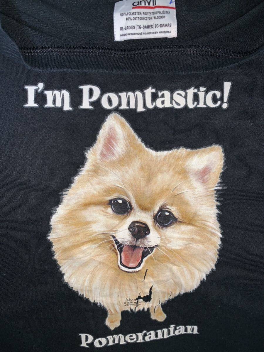 激レア 90'sビンテージ ポメラニアン Pomeranian スウェット ワンちゃん 犬 DOG アニマル 動物 フォト 80's 70's 60's_画像1