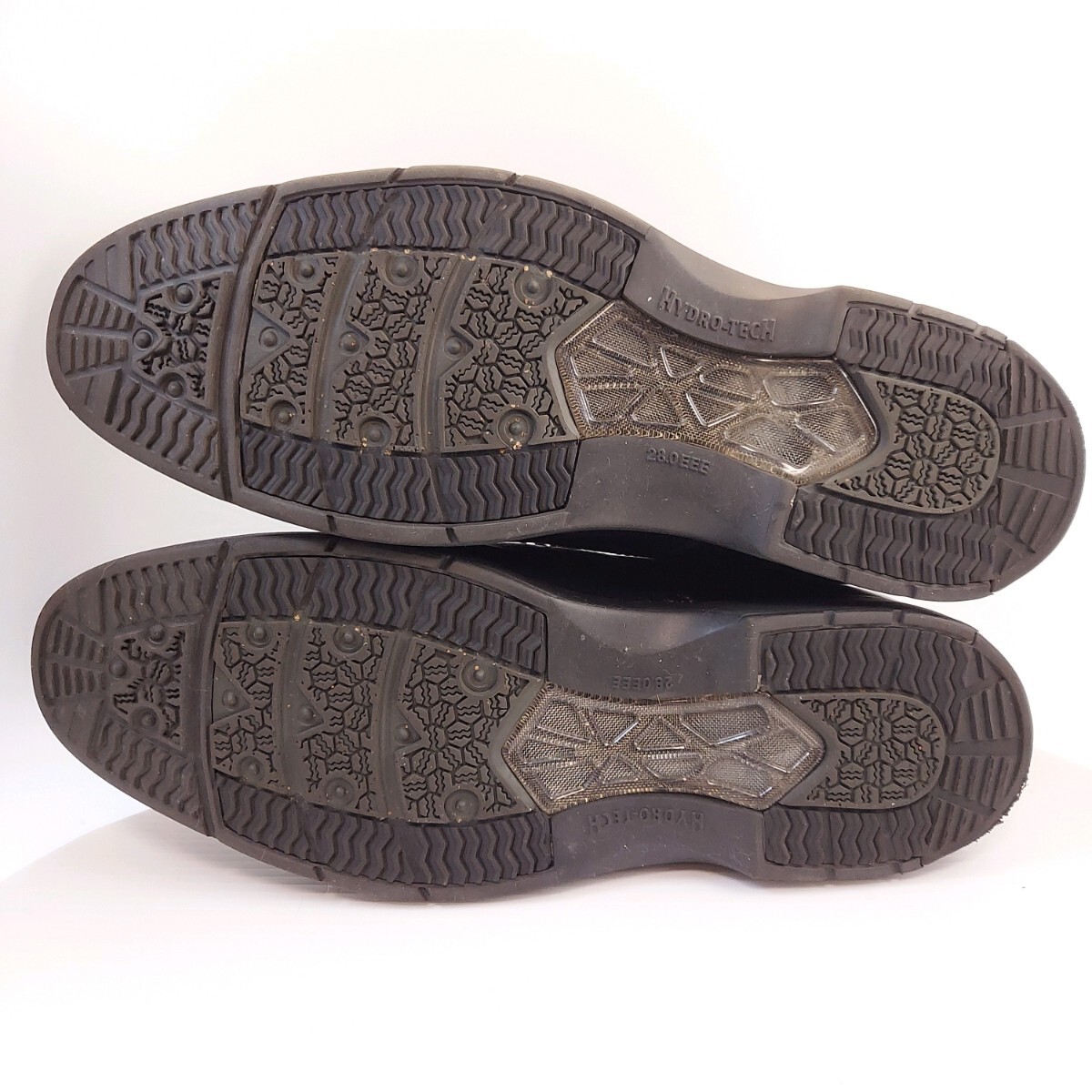 HYDORO-TECH ハイドロテック ビジネスシューズ ウォーキングシューズ ストレートチップ 革靴 ブラック系 28.0cm 3Eの画像7