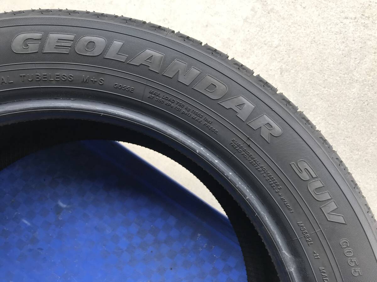 ★新車外し★ 225/55R18 98H 2023年51週 12月納車外し ヨコハマ YOKOHAMA ジオランダー SUV G055 ブルーアース 4本セット♪ _画像4