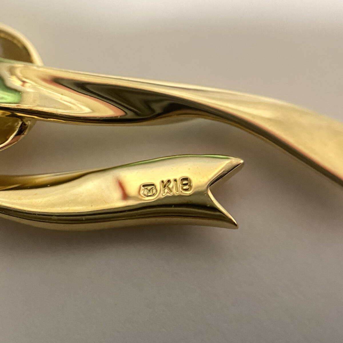MIKIMOTO/ミキモト K18 ロゴ リボンデザイン ゴールドネックレストップ 3.3g アクセサリーの画像9