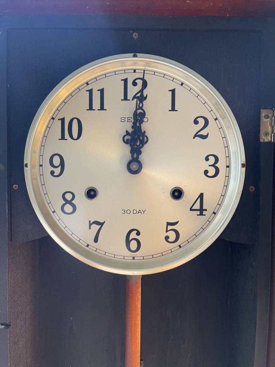 動作確認済 SEIKO 柱時計 PA 606 振り子時計 昭和レトロ アンティーク 古時計 掛け時計 掛時計 ボンボン時計 AICHI セイコー ビンテージの画像5
