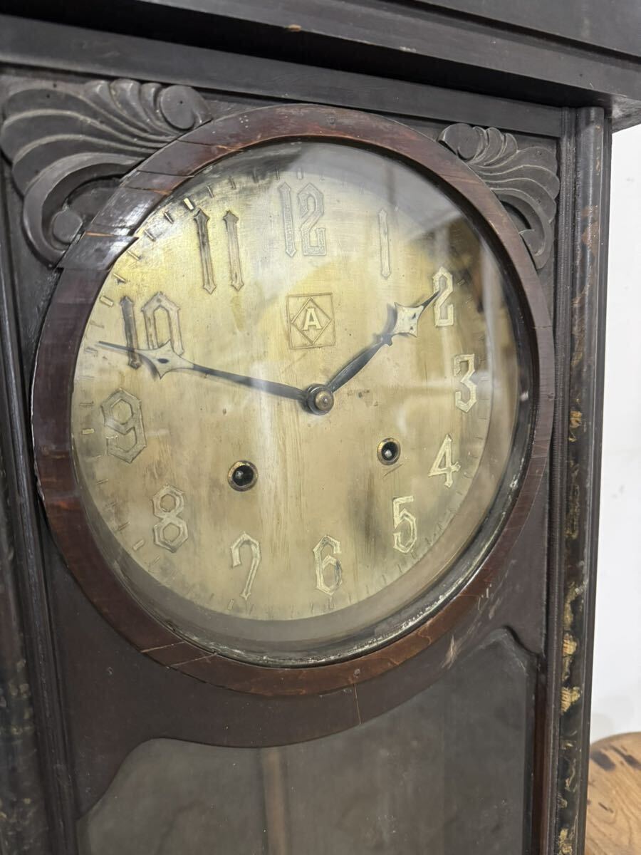 ANSONIA 大型 掛時計 柱時計 『 標準時 』 アンソニア アンティーク ヴィンテージ コレクション 骨董 掛け時計 _画像3