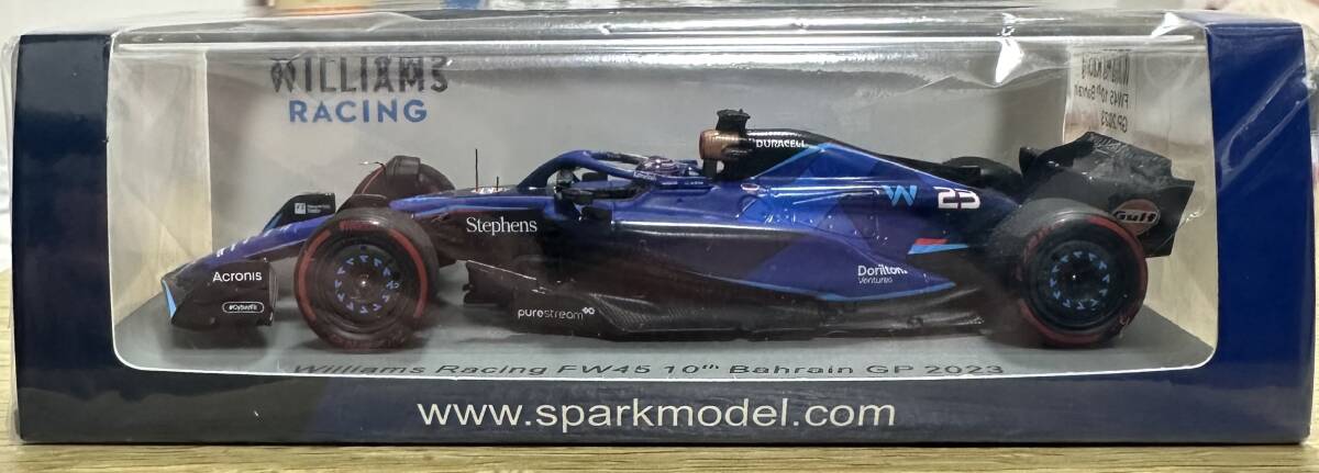 スパーク 1/43 ウィリアムズ レーシング F1 FW45 2023 F1 バーレーンGP 10位 #23 A.アルボン　レッドブル　メルセデス　ハミルトン