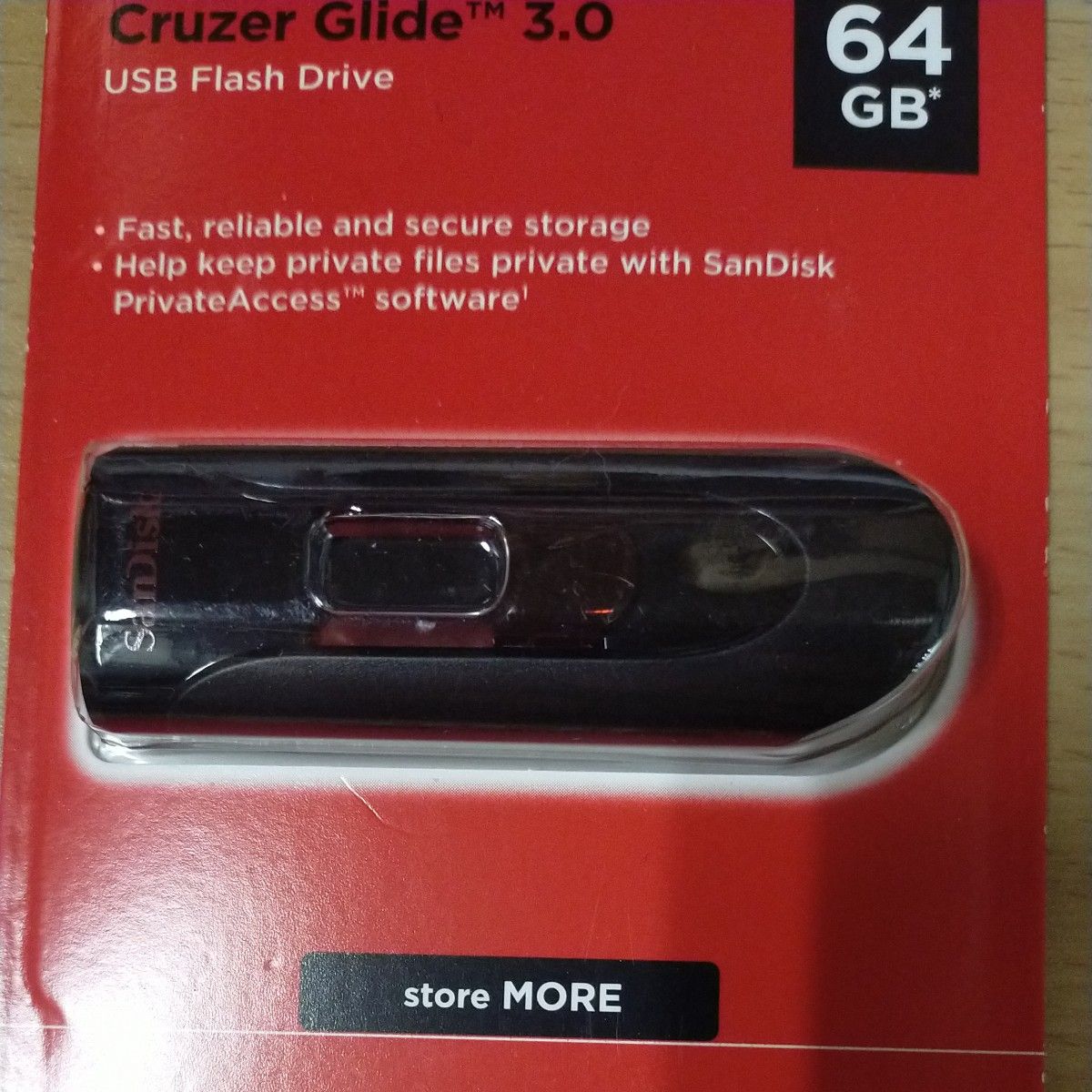 【新品未開封】SanDisk USBメモリ64GB USB3.0  サンディスク Cruzer  Glide フラッシュメモリ
