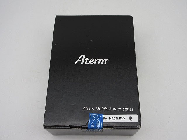 ★sm0901　未開封品　NEC　モバイルルーター　Aterm　PA-MR03LN　ブラック　Wi-Fiルーター　SIMフリー　インターネット　外出　出張★_画像1