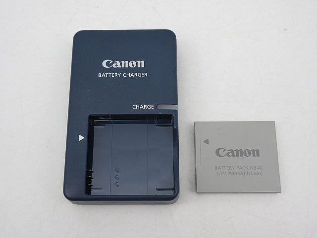 ★sz1659　キヤノン　バッテリーチャージャー　CB-2LV ＆ NB-4L　セット　Canon　充電器　デジカメ用品　通電確認済　送料無料★_画像1