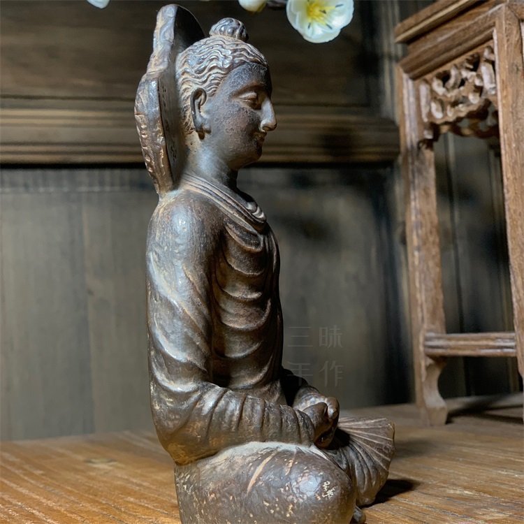 極細工 仏教古美術 仏像 ガンダーラ石仏 Gandhara ガンダーラ美術 石仏 仏像 装飾 置物 装飾 収蔵 コレクションの画像6