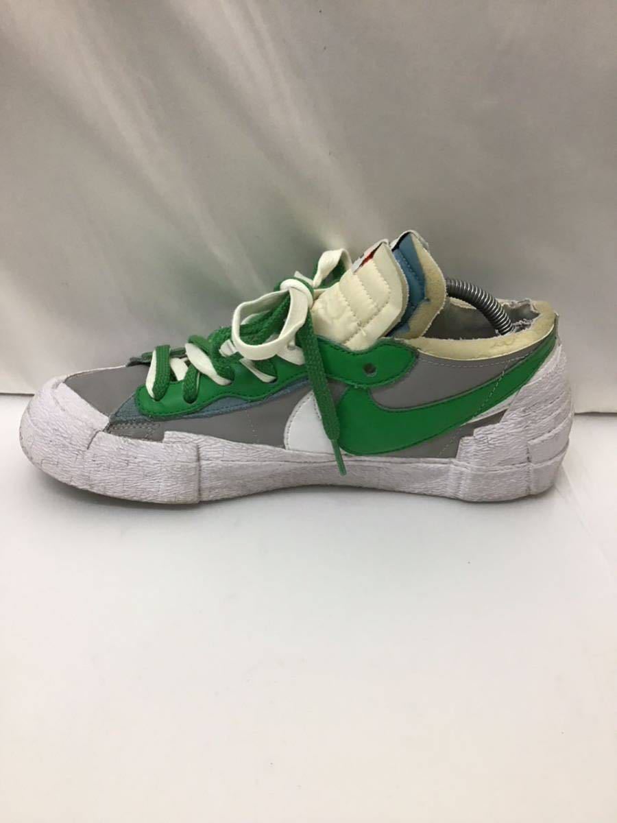 20240305【NIKE×sacai】ナイキ サカイ BLAZER LOW ローカットスニーカー グリーン 27.5 DD1877-001_画像2