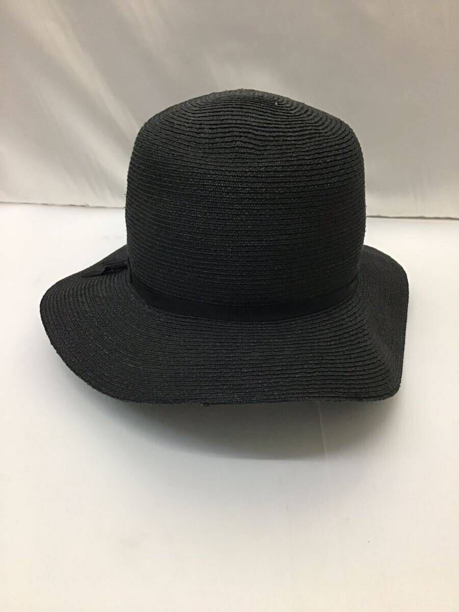 20240317【STETSON×RUDE GALLERY BLACK REBEL】ステットソン ルードギャラリーブラックレーベル パナマ ハット 帽子 ブラック _画像3