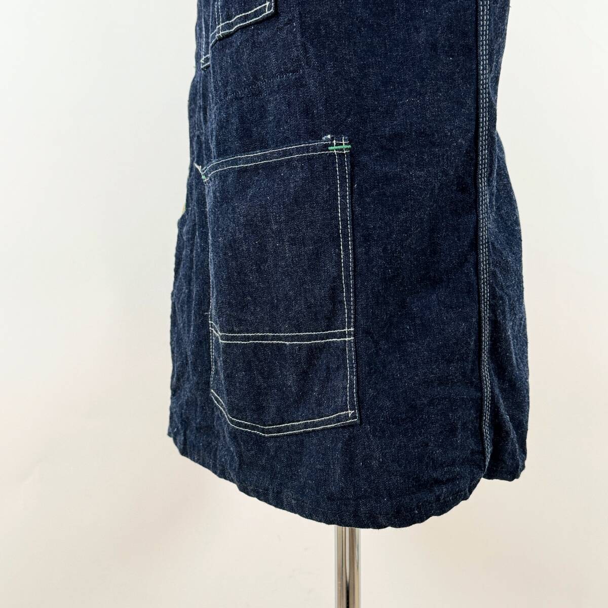 希少《 真紺(1Wash / Size 40 》40s50s 極上品【 OSHKOSH B'GOSH オシュコシュ 首振りボタン ビンテージ インディゴ デニム カバーオール】_画像7