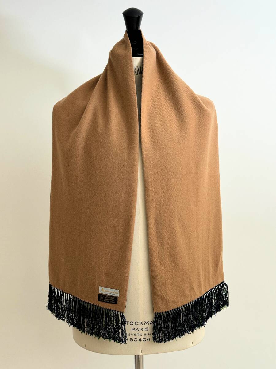  rare { England / Silk / Cashmere }80s 90s finest quality goods [ AQUASCUTUM silk cashmere wool muffler stole Britain made Vintage ]